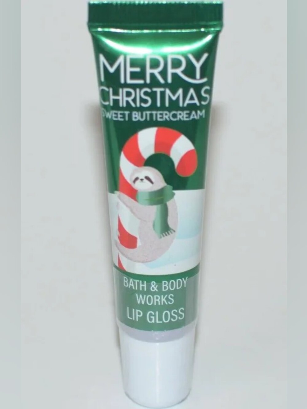 Bath & Body Works Merry Christmas Sweet Buttercream Lip Gloss - Green & Red
